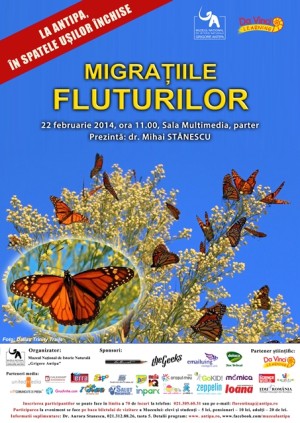 Migratiile fluturilor, o noua conferinta la Muzeul Antipa